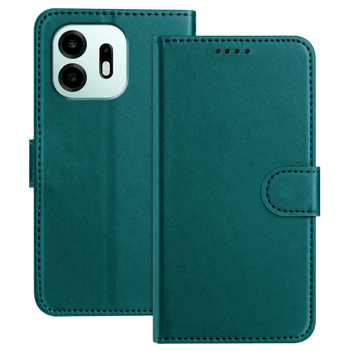 For OnePlus N6 4G Leather Case Wallet Stand Solid Color Anti Drop Phone Cover