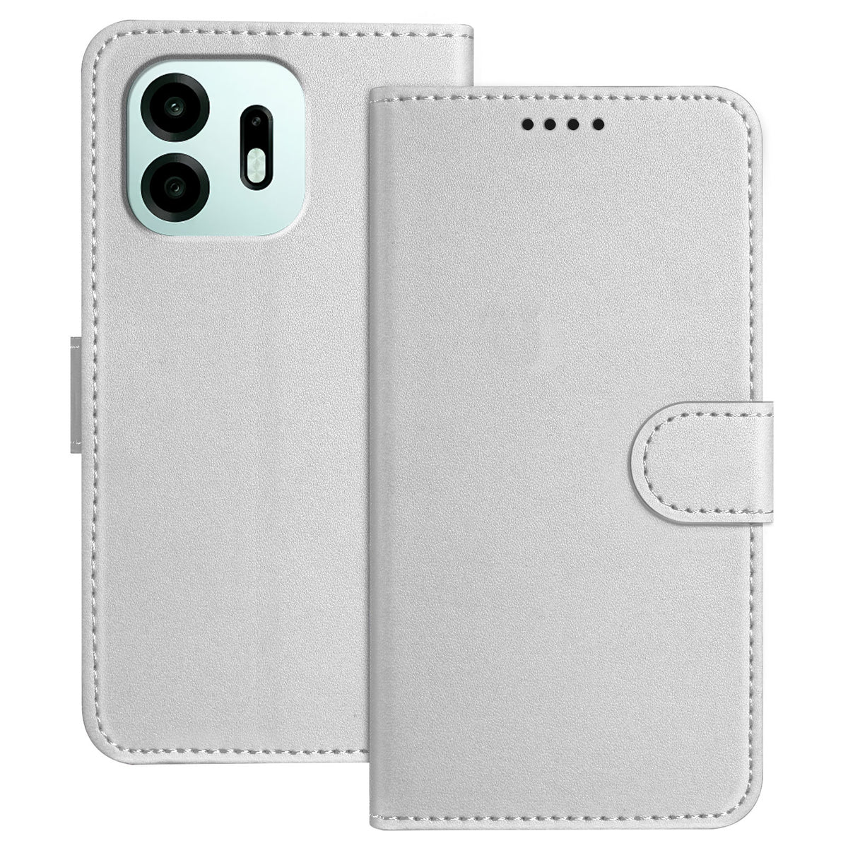 For OnePlus N6 4G Leather Case Wallet Stand Solid Color Anti Drop Phone Cover