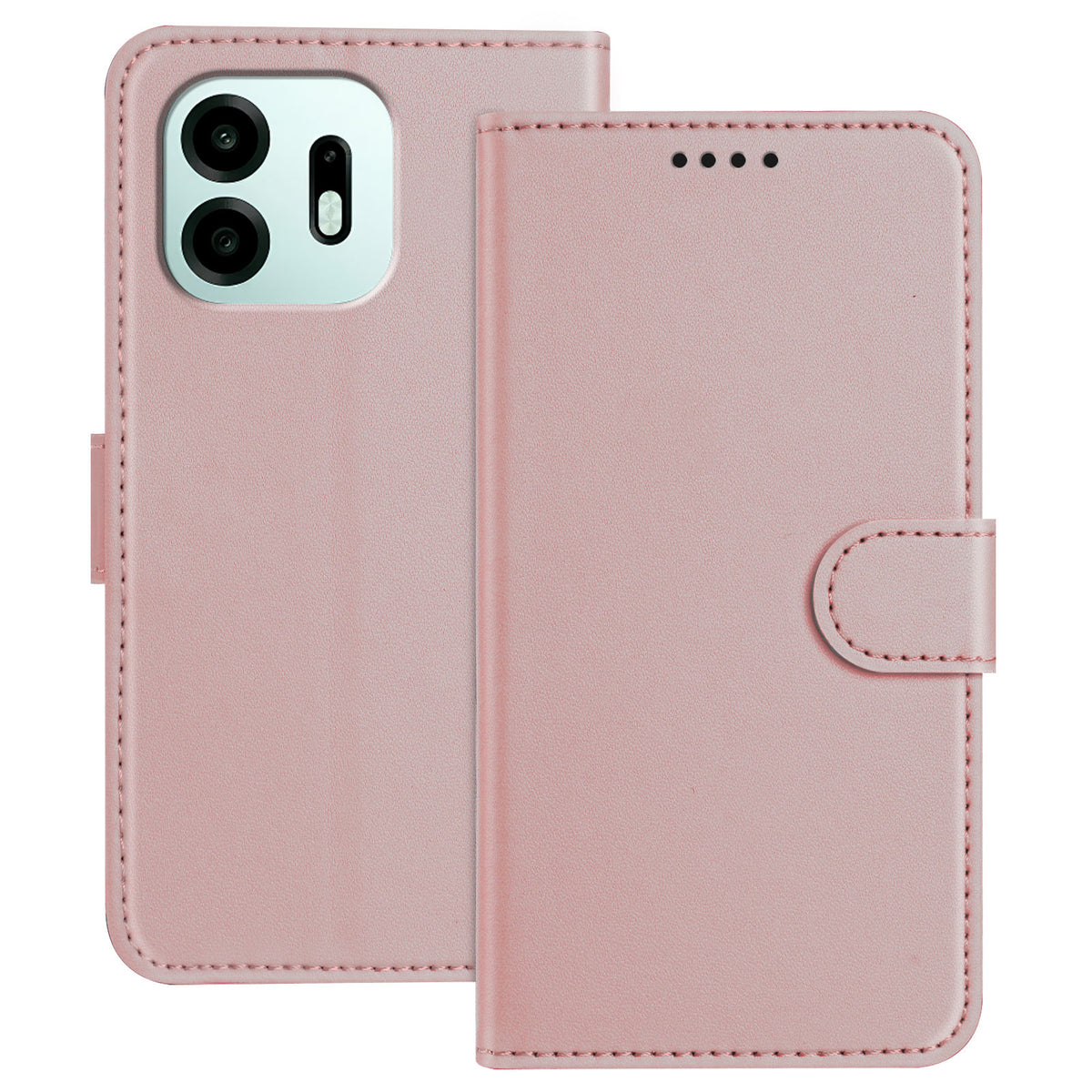 For OnePlus N6 4G Leather Case Wallet Stand Solid Color Anti Drop Phone Cover