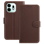 For OnePlus N6 4G Leather Case Wallet Stand Solid Color Anti Drop Phone Cover
