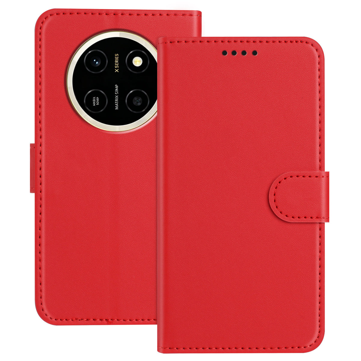 For Honor X80 Pro Max 5G Leather Case Wallet Stand Solid Color Anti Drop Phone Cover