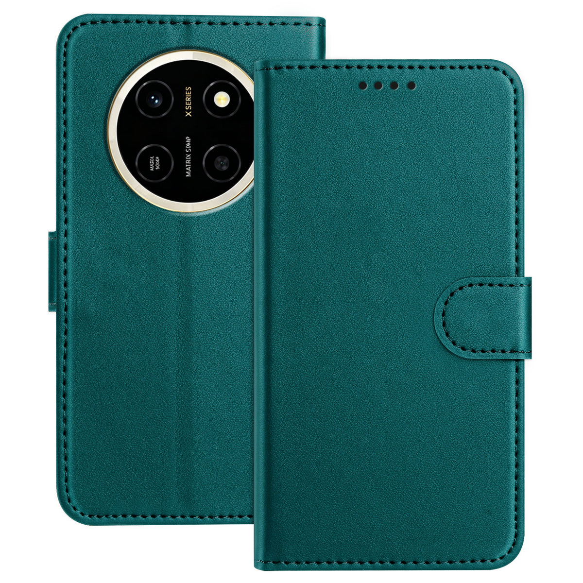 For Honor X80 Pro Max 5G Leather Case Wallet Stand Solid Color Anti Drop Phone Cover