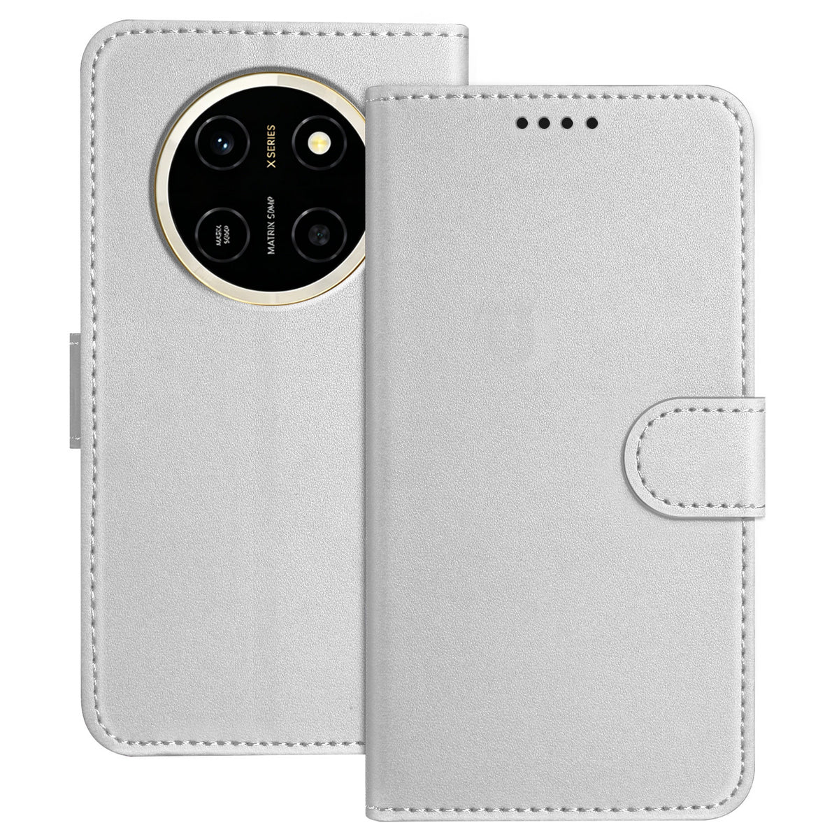 For Honor X80 Pro Max 5G Leather Case Wallet Stand Solid Color Anti Drop Phone Cover