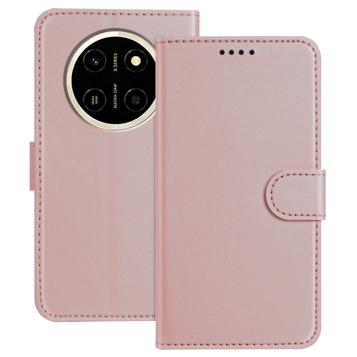 For Honor X80 Pro Max 5G Leather Case Wallet Stand Solid Color Anti Drop Phone Cover