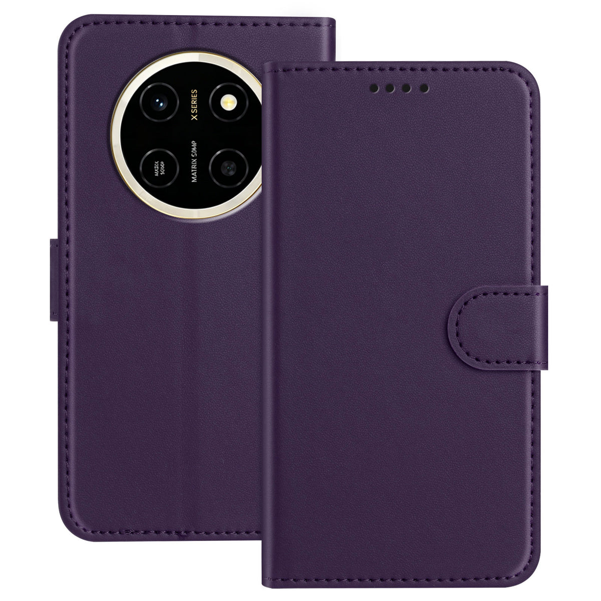 For Honor X80 Pro Max 5G Leather Case Wallet Stand Solid Color Anti Drop Phone Cover