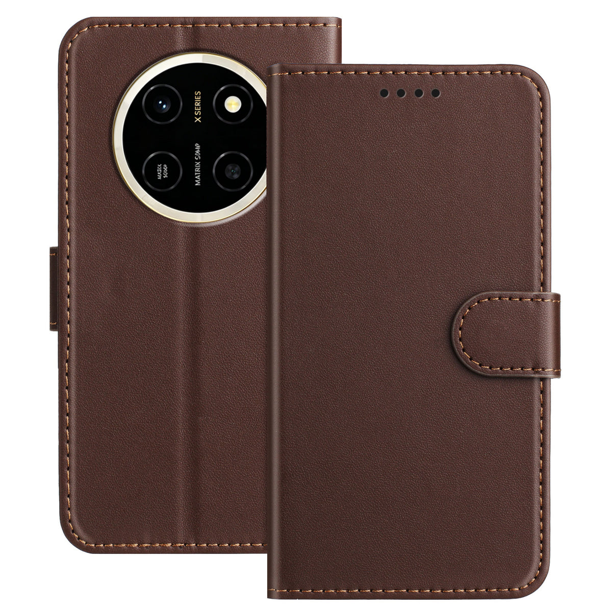 For Honor X80 Pro Max 5G Leather Case Wallet Stand Solid Color Anti Drop Phone Cover