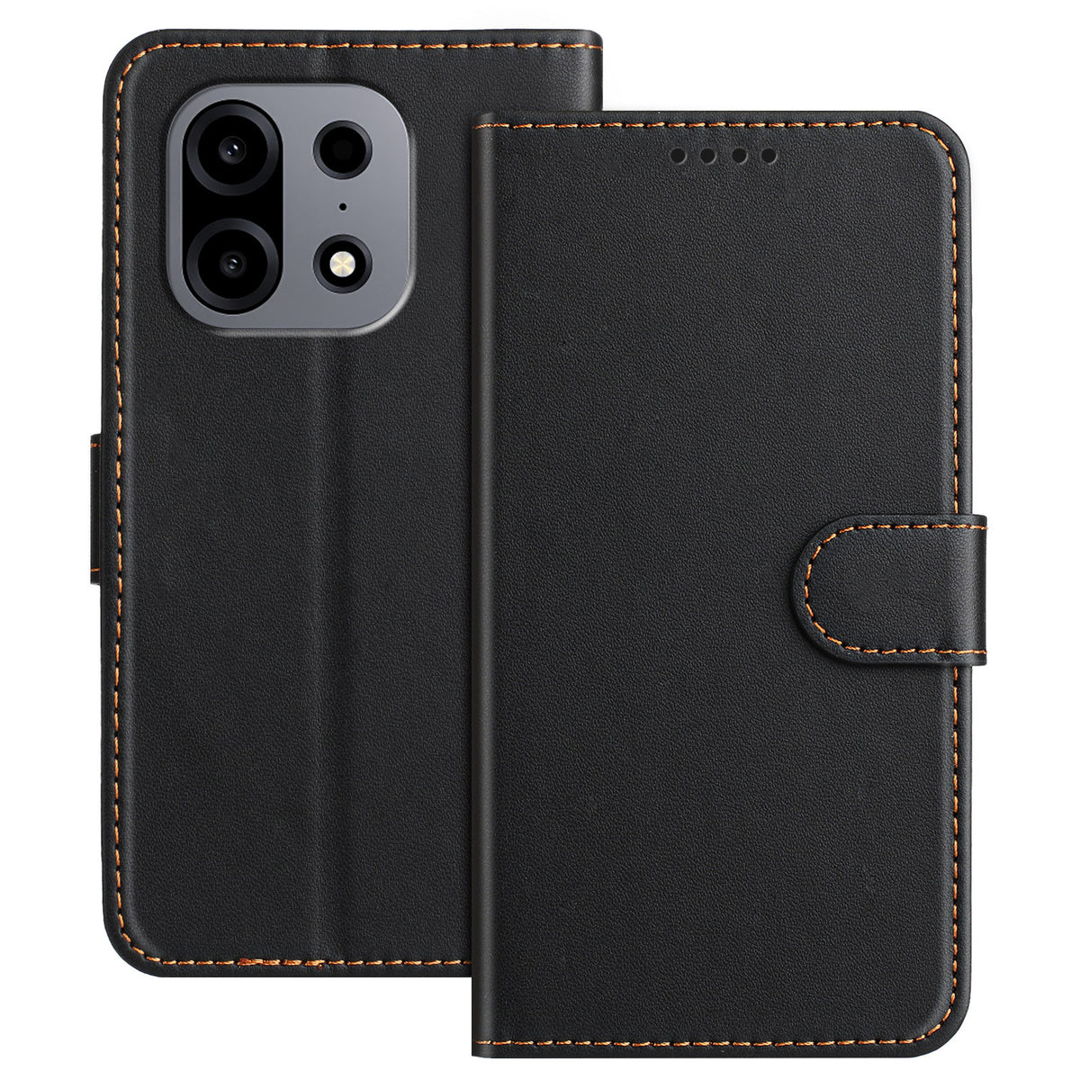 For OnePlus Turbo 6X Pro 5G Leather Case Wallet Stand Solid Color Anti Drop Phone Cover