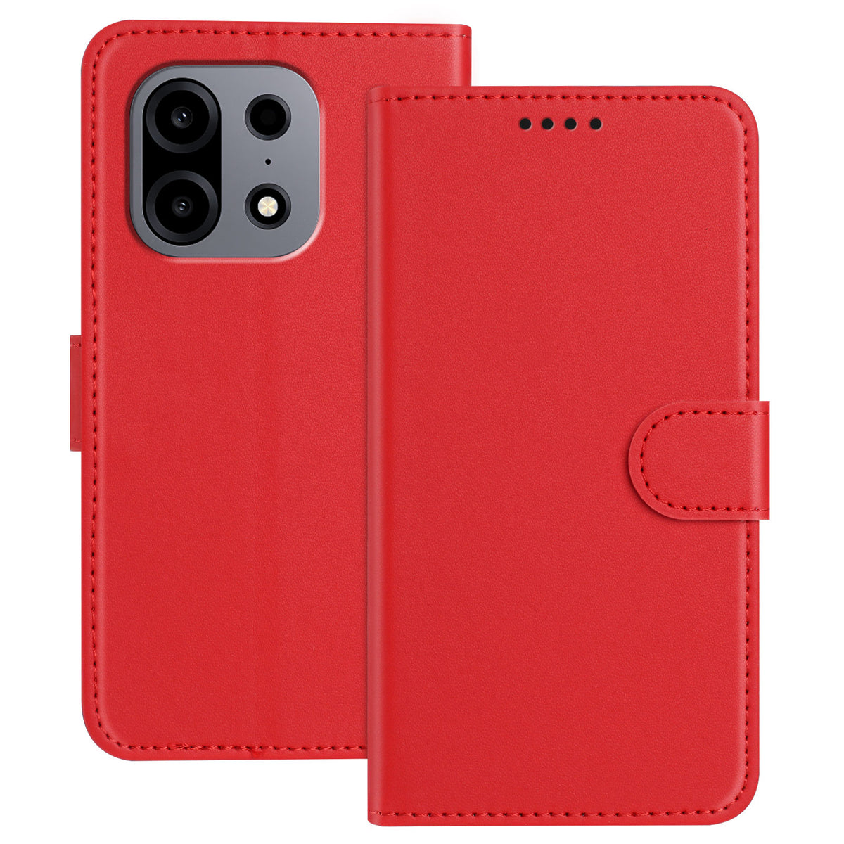 For OnePlus Turbo 6X Pro 5G Leather Case Wallet Stand Solid Color Anti Drop Phone Cover