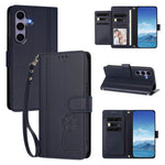 Til Samsung Galaxy S24 / Galaxy S25 Pung Etui 9 Kortlommer Firkløver Prægning Læder Telefoncover med Håndrem