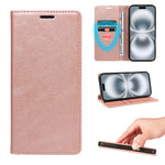 For iPhone 16 Wallet Case RFID Blocking Card Slots Stand Magnetic Closure Leather Phone Cover