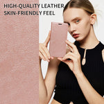 For iPhone 16 Wallet Case RFID Blocking Card Slots Stand Magnetic Closure Leather Phone Cover