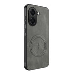 WANLONFENG for Honor X7e 4G SD1 Series Magnetic Case Nappa Texture PC TPU Phone Cover