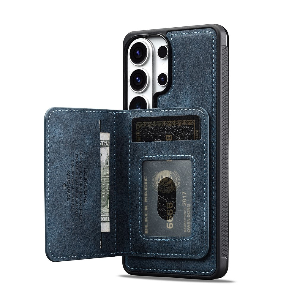 LC.IMEEKE L7 Series for Samsung Galaxy S25 Ultra Magnetic Case Leather + TPU Phone Cover with Detachable Card Holder