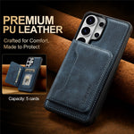 LC.IMEEKE L7 Series for Samsung Galaxy S25 Ultra Magnetic Case Leather + TPU Phone Cover with Detachable Card Holder