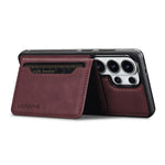 LC.IMEEKE L7 Series for Samsung Galaxy S22 Ultra 5G Magnetic Case Leather + TPU Phone Cover with Detachable Card Holder