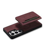 LC.IMEEKE L7 Series for Samsung Galaxy S22 Ultra 5G Magnetic Case Leather + TPU Phone Cover with Detachable Card Holder