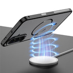 For Samsung Galaxy A37 5G Magnetic Case Aluminum Alloy PC Matte Phone Cover Pop-Up Snap Lock
