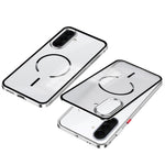 For Samsung Galaxy A37 5G Magnetic Case Aluminum Alloy PC Matte Phone Cover Pop-Up Snap Lock