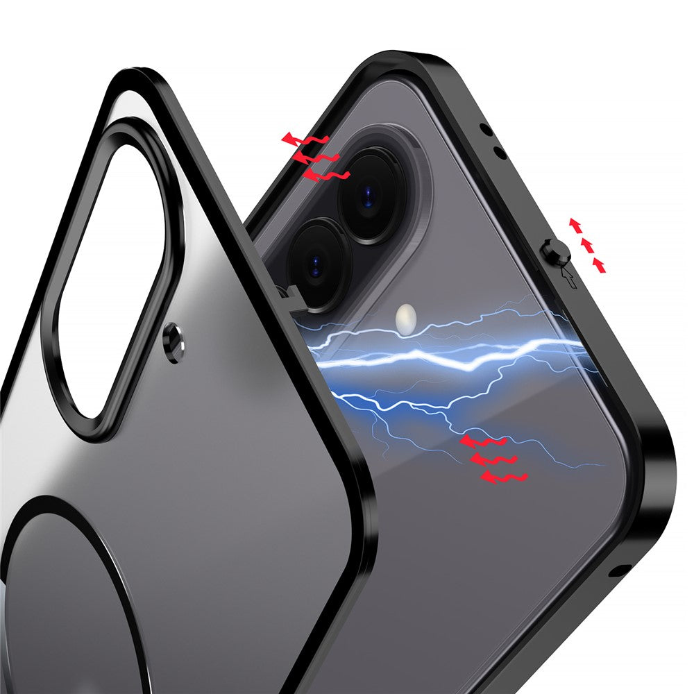 For Samsung Galaxy A57 5G Magnetic Case Aluminium Alloy PC Matte Phone Cover Pop-Up Snap Lock