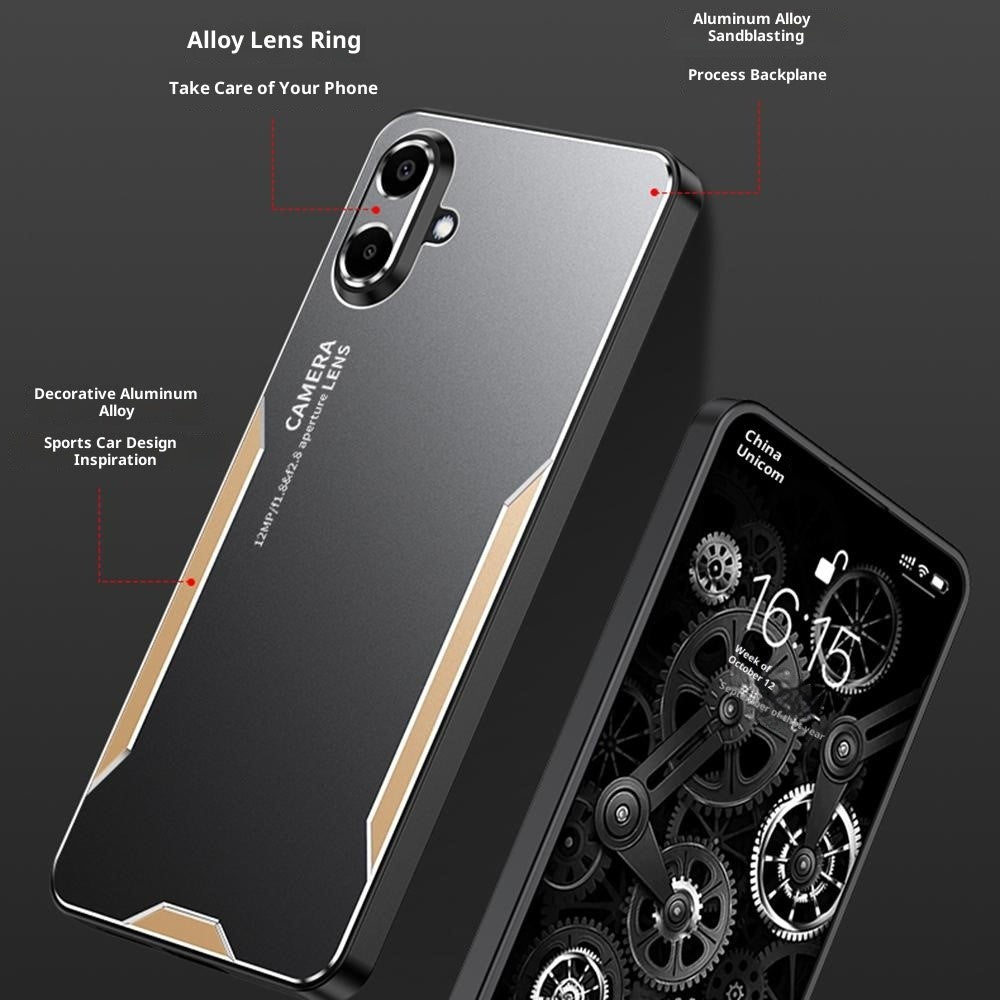 For Samsung Galaxy A07 5G Phone Case Aluminum Alloy TPU PC Back Cover