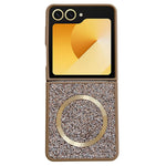 Til Samsung Galaxy Z Flip7 5G magnetisk cover blød TPU kant glimmer telefoncover