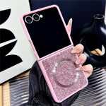 For Samsung Galaxy Z Flip7 FE 5G / Flip6 5G Magnetic Case Soft TPU Edge Glitter Phone Cover