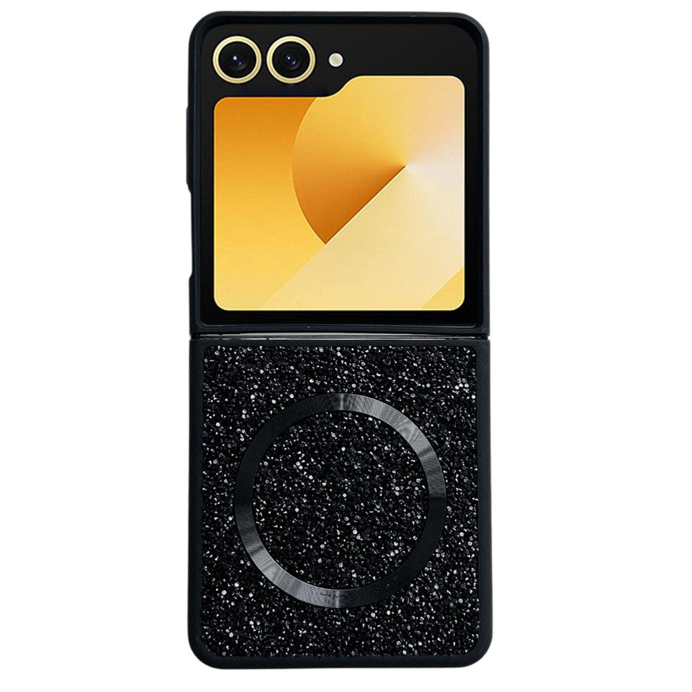 For Samsung Galaxy Z Flip7 FE 5G / Flip6 5G Magnetic Case Soft TPU Edge Glitter Phone Cover
