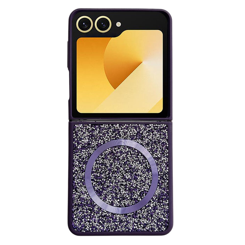 For Samsung Galaxy Z Flip7 FE 5G / Flip6 5G Magnetic Case Soft TPU Edge Glitter Phone Cover