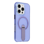For iPhone 16 Pro Magnetic Case Foldable Kickstand PC + TPU Shockproof Anti-Slip Phone Cover