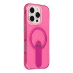 For iPhone 16 Pro Magnetic Case Foldable Kickstand PC + TPU Shockproof Anti-Slip Phone Cover