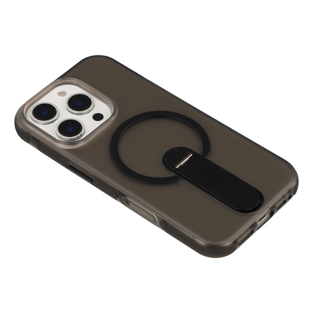 Til iPhone 16 Pro Max Magnetisk Cover Foldbart Støtteben PC + TPU Stødabsorberende Anti-skrid Telefoncover