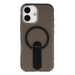 For iPhone 17 Magnetic Case Foldable Kickstand PC + TPU Shockproof Anti-Slip Phone Cover