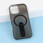 For iPhone 17 Magnetic Case Foldable Kickstand PC + TPU Shockproof Anti-Slip Phone Cover
