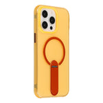 For iPhone 15 Pro Max Magnetic Case Foldable Kickstand PC + TPU Shockproof Anti-Slip Phone Cover