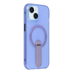 For iPhone 15 Magnetic Case Foldable Kickstand PC + TPU Shockproof Anti-Slip Phone Cover