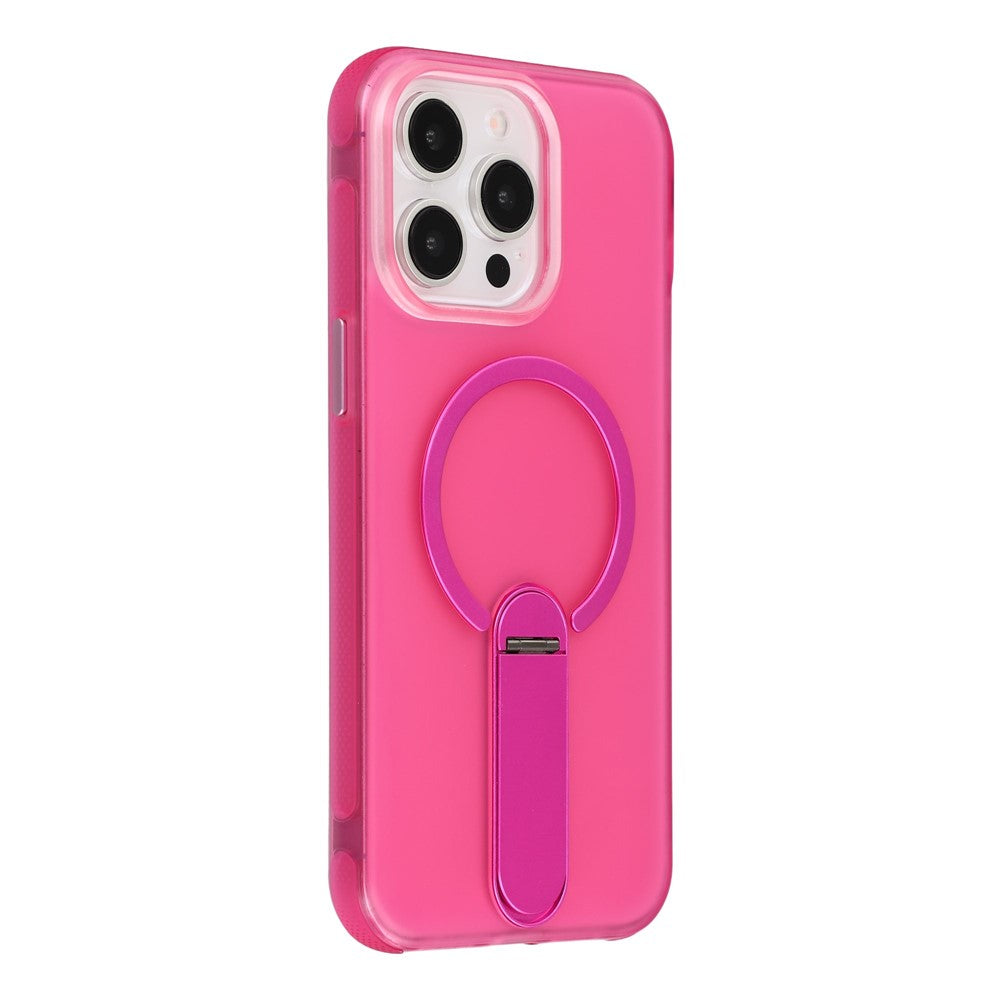 Til iPhone 14 Pro Max Magnetisk Cover Foldbart Støtteben PC + TPU Stødabsorberende Anti-skrid Telefoncover