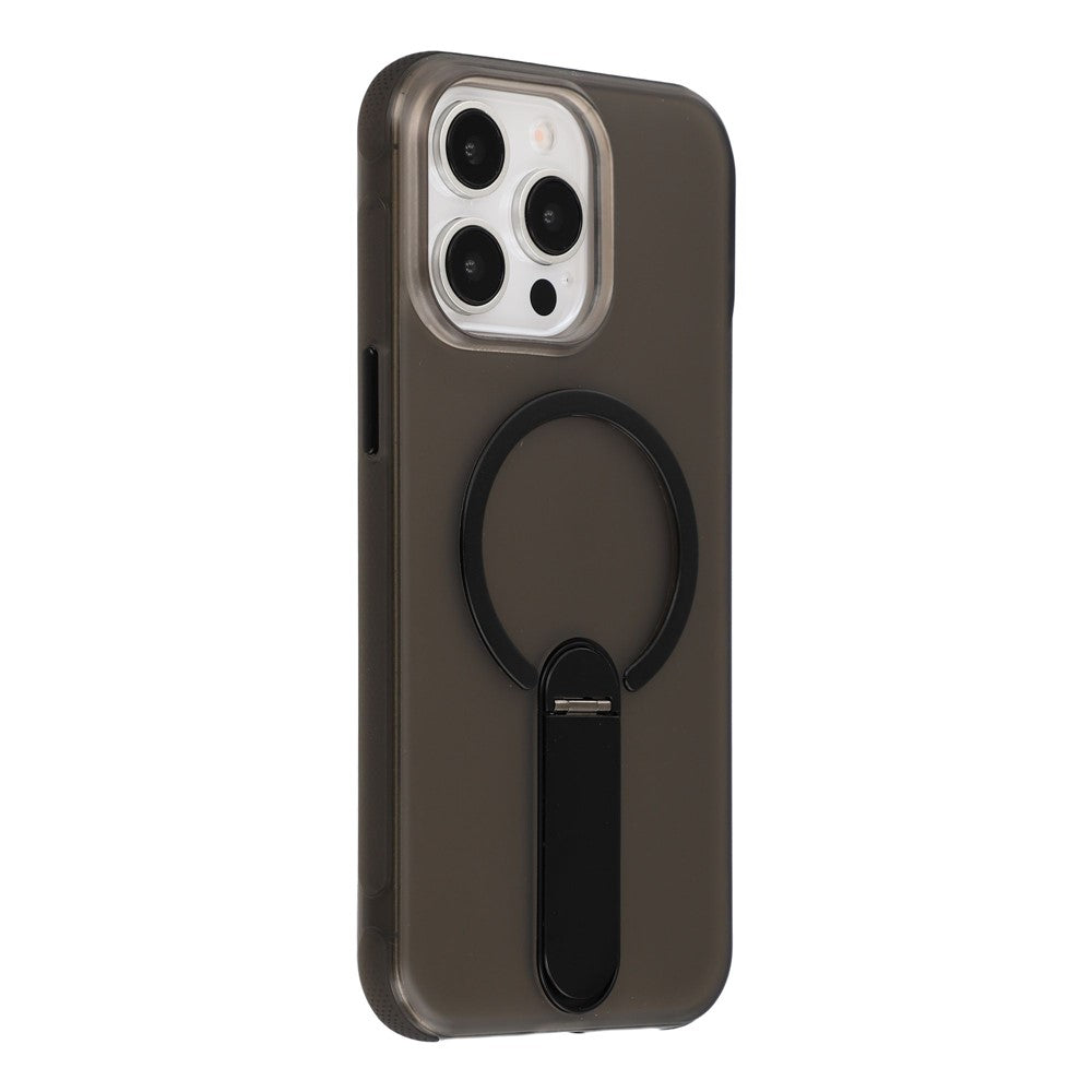 For iPhone 13 Pro Max Magnetic Case Foldable Kickstand PC + TPU Shockproof Anti-Slip Phone Cover