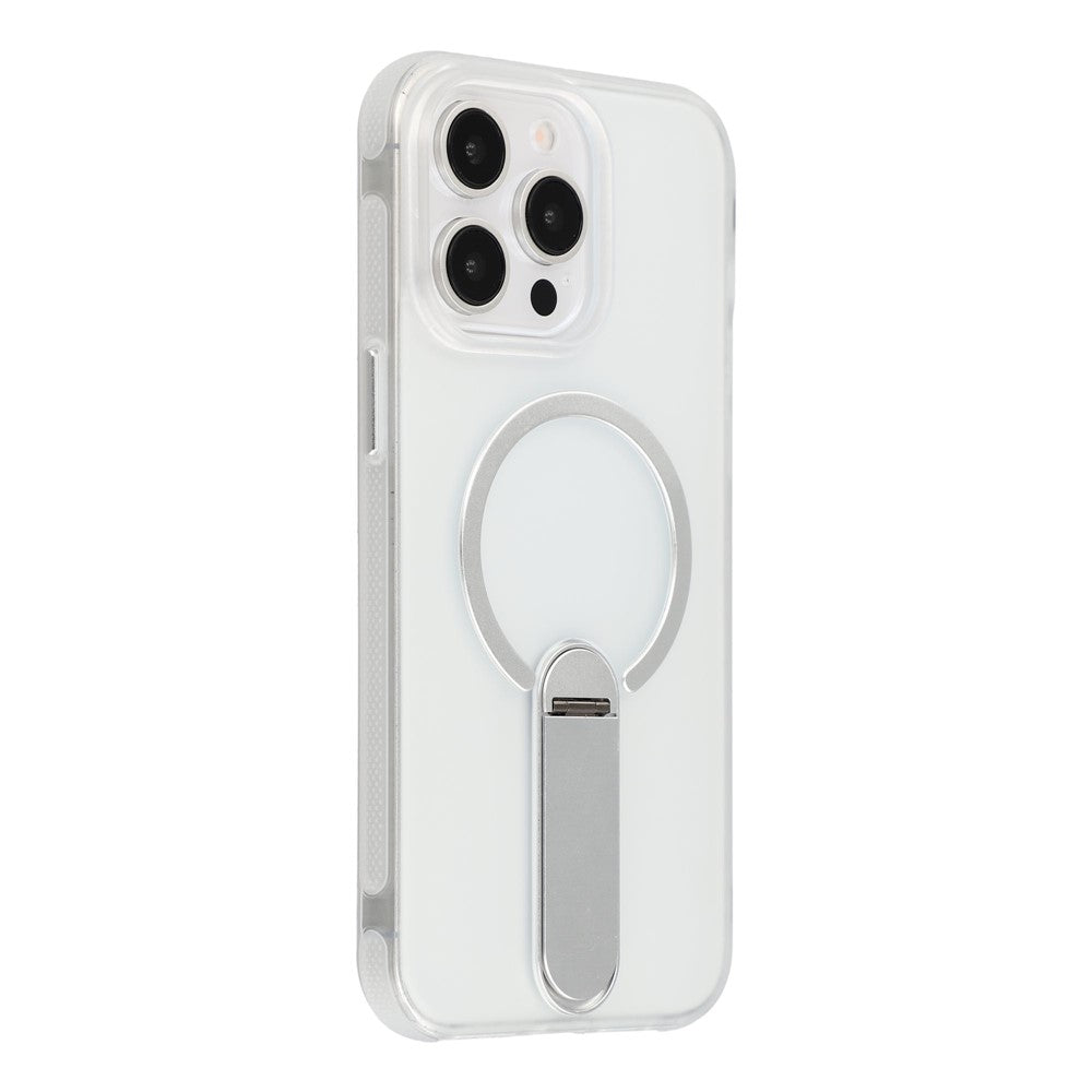 For iPhone 13 Pro Max Magnetic Case Foldable Kickstand PC + TPU Shockproof Anti-Slip Phone Cover