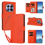 Xiaomi Poco M8 Pro 5G / Xiaomi Redmi Note 15 Pro+ 5G (Global) Plånboksfodral 9 kortfack Lucky Clover Imprint Lädermobilfodral med handledsrem