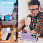 For Xiaomi Redmi 17 5G / Xiaomi Redmi 17 4G Case Color Stitching RFID Blocking Wallet Flip Leather Phone Cover with Wrist Strap