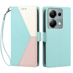 For Xiaomi Redmi 17 5G / Xiaomi Redmi 17 4G Case Color Stitching RFID Blocking Wallet Flip Leather Phone Cover with Wrist Strap