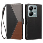 For Xiaomi Redmi 17 5G / Xiaomi Redmi 17 4G Case Color Stitching RFID Blocking Wallet Flip Leather Phone Cover with Wrist Strap