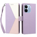 For Xiaomi Redmi Note 17 Pro Max 5G / Note 17 Pro+ 5G Case Color Stitching RFID Blocking Wallet Flip Leather Phone Cover with Wrist Strap