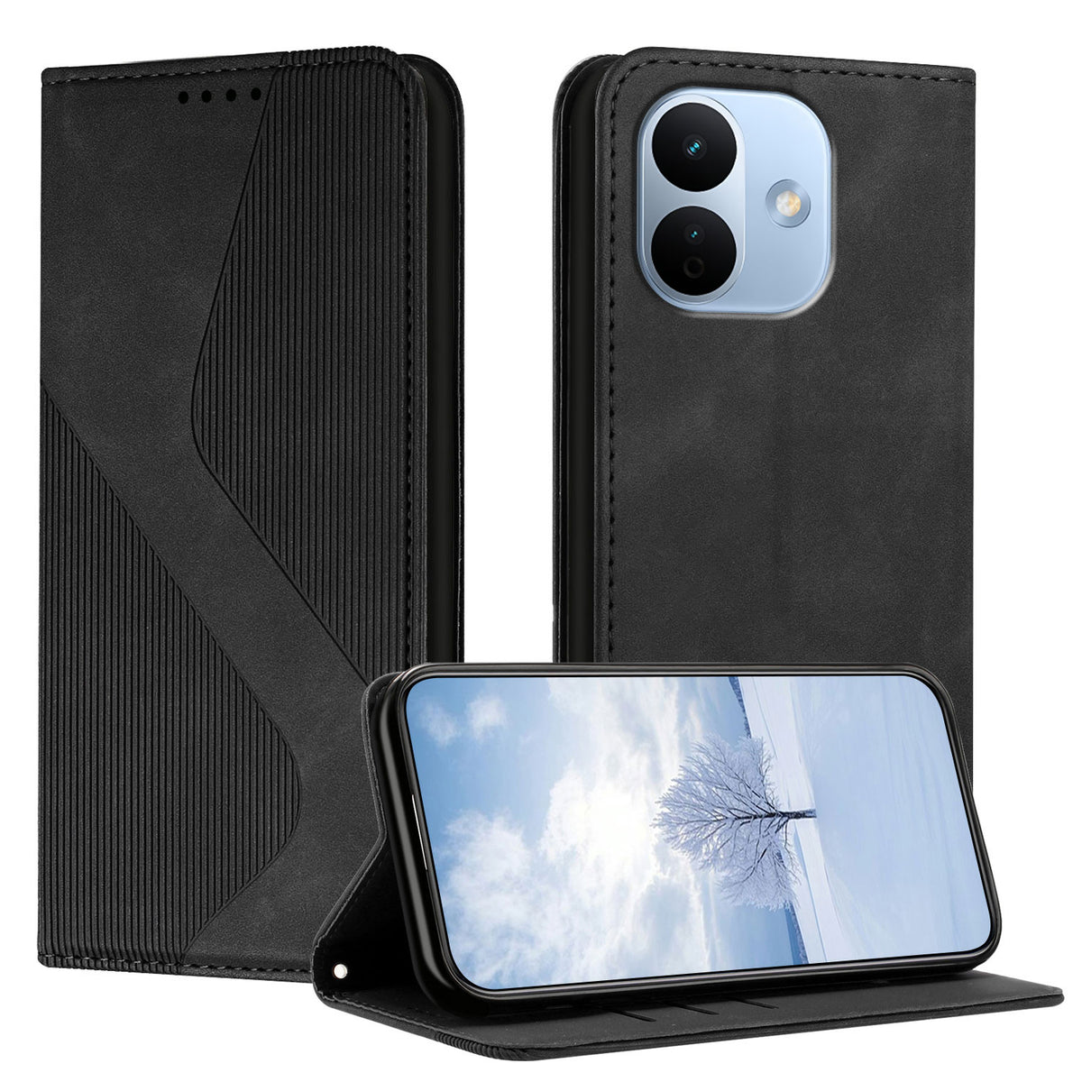 For Xiaomi Redmi Note 17 Pro 5G Phone Cover Skin-touch Feel Leather Wallet Case with Stand