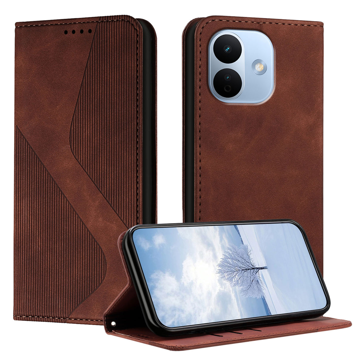 For Xiaomi Redmi Note 17 Pro 5G Phone Cover Skin-touch Feel Leather Wallet Case with Stand