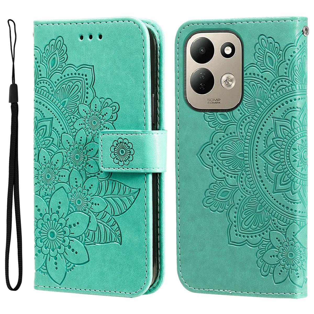 For Xiaomi Redmi 17 5G / Xiaomi Redmi 17 4G Case Floral Pattern PU Leather Wallet Stand Phone Cover