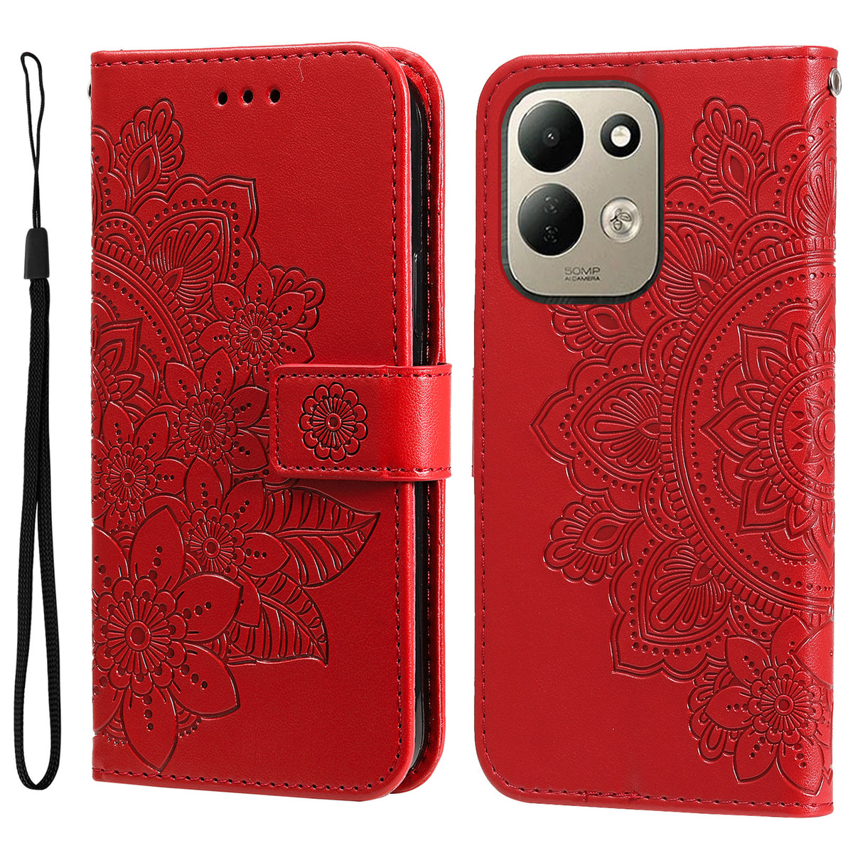 For Xiaomi Redmi 17 5G / Xiaomi Redmi 17 4G Case Floral Pattern PU Leather Wallet Stand Phone Cover