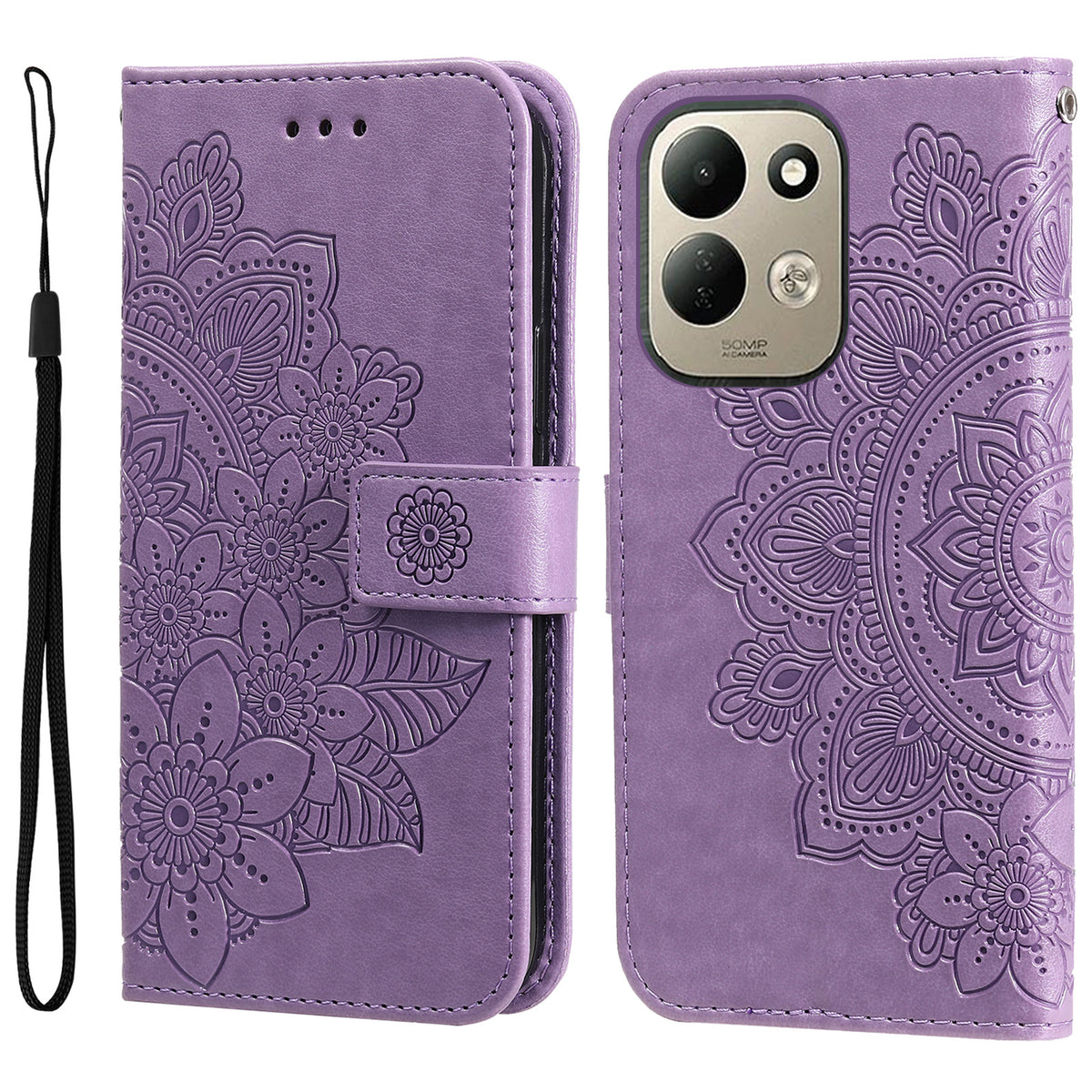 For Xiaomi Redmi 17 5G / Xiaomi Redmi 17 4G Case Floral Pattern PU Leather Wallet Stand Phone Cover