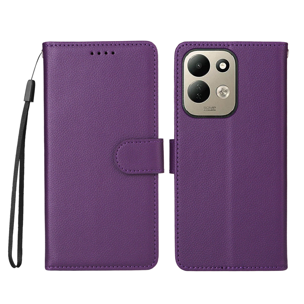 For Xiaomi Redmi 17 5G / Xiaomi Redmi 17 4G Case RFID Blocking 3 Card Slots PU Leather Phone Cover with Wrist Strap