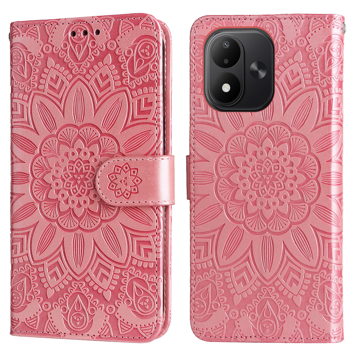 For Xiaomi Redmi Note 17 4G (Global) / Note 17 5G (Global) / Note 17 (India / China) 5G Case Sunflower Imprint Leather Wallet Phone Cover